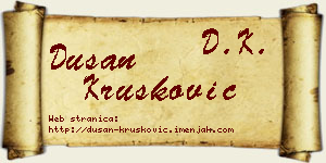 Dušan Krušković vizit kartica